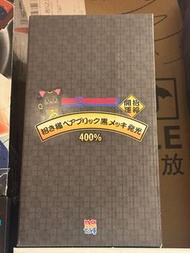 全新 Bearbrick 黑發光 招財貓 400%