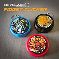 Beyblade X Fidget Clicker Keychain 3D Printed Aesthetic Fidget Toy for Stress Relief