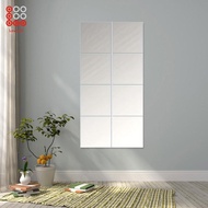 Lovoski 8x Mirror Wall Stickers Acrylic Mirror Tiles Home Decoration Art Ornament