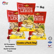 AV Seafood Keropok Lekor Ori Terengganu Combo 3 Pek 1 Kg (3kg) , Keropok Lekor Frozen