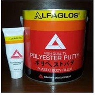 DEMPUL BESI-KAYU-ALFAGLOS PLYESTER PUTTY (ISI WARNA HIJAU)-The Paint Spot