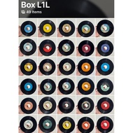 Vintage 45rpm Vinyl Records Box L1L Various Artists