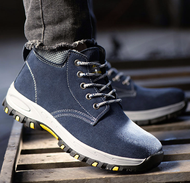 MEIXU Hiking Shoes High-top Labor Insurance Shoes Men's Steel Toe Cap Break-proof And Puncture-proof