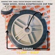 MESIN TANK WHEEL 188MM COMPRESSOR WHEEL AIR COMPRESSOR TANK WHEEL COMPRESSOR WHEEL 1/2HP 4HP | PJM |