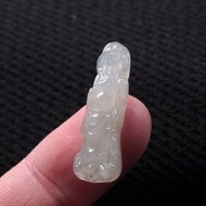 冰種翡翠關聖帝君關公項鍊 | 天然緬甸玉翡翠A貨 | 送禮