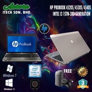 (REFURBISHED)HP Probook 4520s 4530s 4540s i3 1Gen - 3Gen / 4GB-8GB RAM / 250GB HDD / 120GB-240GB SSD