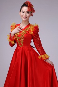 Váy Dài Cổ Điển 720 Độ Váy Dài Nữ Trang Phục Sân Khấu Múa Dân Tộc Múa Hiện Đại Váy Dài Cổ Điển Cho N