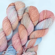 Cotton Linen Knitting Yarn BIG Dk Hand DyedOMBRE - Salt & Sand