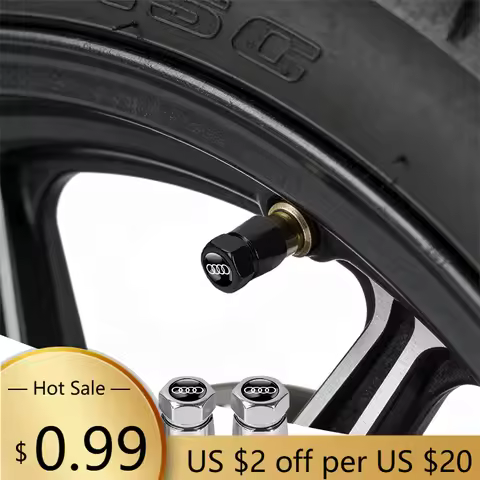 Hub Caps 4pcs Car Wheel Tires Valves Tyre Stem Caps For Audi Sline A1 A2 A3 A4 A4L P 8V 8L RS RS3 RS