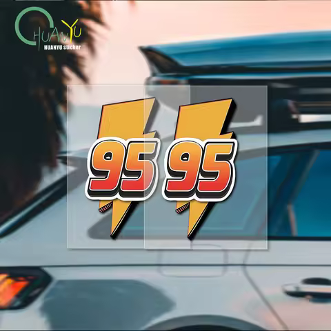 Lightning 95 fuel sticker; car decal; cool gas tank cover; motorcycle sticker; waterproof decal