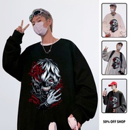 東京喰種 金木研 TOKYO GHOUL 粗針純棉落肩大學TEE 男女長袖T 台灣製原創動漫