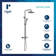 RIGEL Thermostatic Gun Metal Rain Shower Set TSME8055B (GUN)