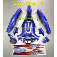 YAMAHA SS2 Y110 2 BODY COVER SET DPBMC BLUE WITH STICKER#1 (HLD) COVERSET YAMAHA Y110 2 YAMAHA SS2 BIRU DPBMC