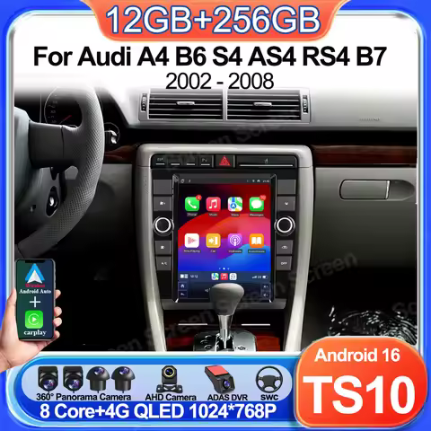 9.7" For Audi A4 B6 S4 AS4 RS4 B7 2002 2003 2004 2005 2006 2007 2008 Car Radio Android 16 Multimedia