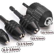 1PC 0.3-3.6mm/0.3-6.5mm/0.6-8.0mm/0.8-10.0mm Keyless Drill Chuck Conversion Tool, Keyless Conversion