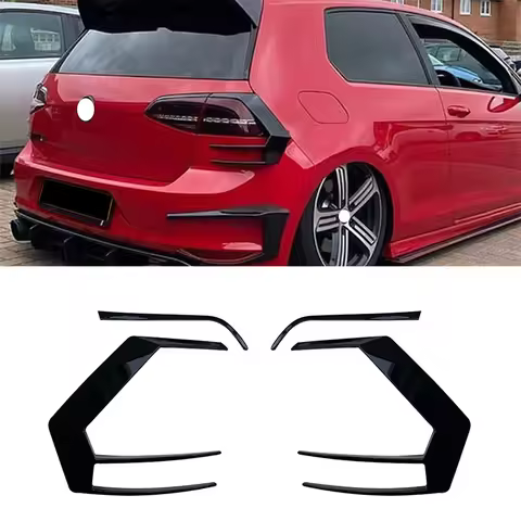 Rear Bumper Splitter Lip Body Kit Spoiler Air Vent Cover Canard ABS Sticker For Volkswagen Golf 7 MK