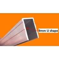 Flight Case Aluminum U Bar Groove 9mm 3/8 inch 3pcs 1meter for Audio Amplifier Rack Assembly