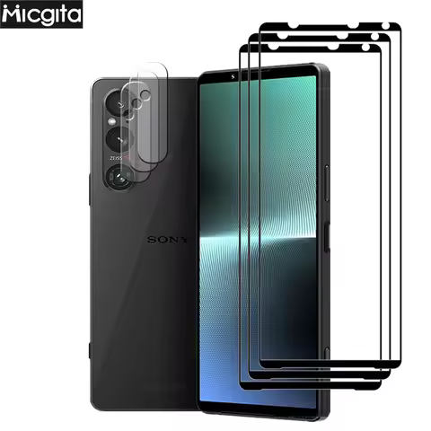 New Tempered Glass For SONY Xperia 1V Screen Protector Anti-Scratch and Soft Fiber Lens film For Xpe