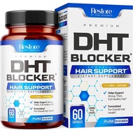 DHT Blocker Hair Growth Support Supplement - 60 Capsules Supports Healthy Healthy Thick Strong Hair 