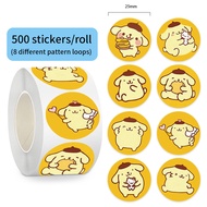2026 New Style Cartoon Sanrio Emoticon Pack Kuromi Cinnamon Dog Melody Sealing Sticker Pudding Dog l