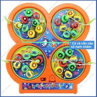 Magnetic fishing box with 4 lakes