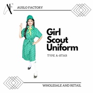 ♞LF8 SCOUTING UNIFORM FOR GIRLS TYPE A DRESS COMPLETE SET [STAR]