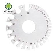ZILUOLAN Round Wire Gauge, Non-Ferrous Metal Gauge Round Dual Sided Design Thickness Gauge, 0-36 Gau