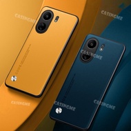 Poco C65 2023 Luxury Plain Skin Leather Phone Covers For Poco C65 C 65 65C PocoC65 2023 Matte Hard P