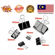 Bulldog klik kertas Paperclip Round Binder Steel Clips 1pcs 19mm 25mm 32mm 41mm 51mm Black Metal Pap