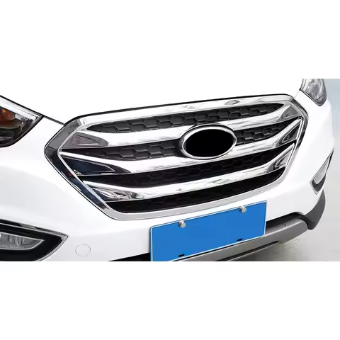Car Front Grill Net Trims Chrome For Hyundai IX35 Tucson Ix 2009 2010 2011 2012 2013 2014 2015 Acces