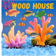 WOOD HOUSE Mini Artificial Coral Starfish Aquarium Decoration Fish Tank Batu Karang Ikan Hiasan Tumbuh