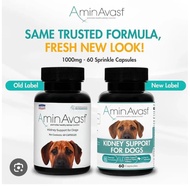 AminAvast Dog Natural Kidney Support 60 Capsules / Dog Supplement / Pet Supplement / Renal Health