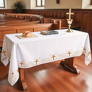 Christian Altar Tablecloth Holy Week Catholic Church Cross Pattern Tablecloth