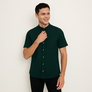 RICARDO baju koko polos lengan pendek hijau botol 32536