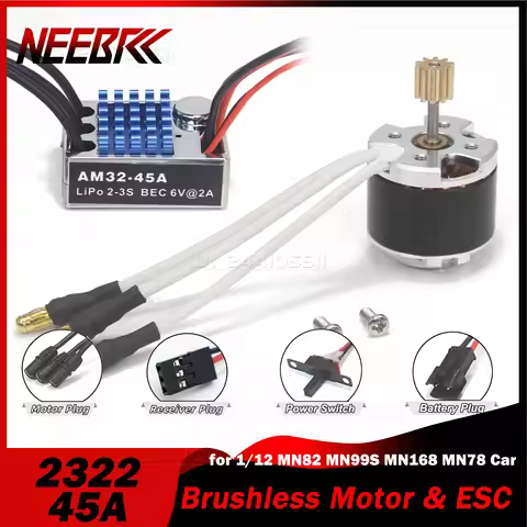 NEEBRC 2322 Outrunner Crawler Brushless Motor 5.5-9V 45A ESC BEC for 1/12 RC Off Road Car MN82 MN99S