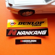 ↂ◇Dunlop and Nankang Tires Logo Laminated Vinyl Stickers