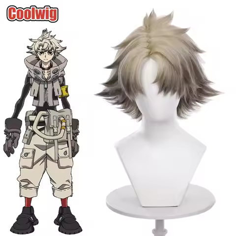 Coolwig Synthetic Hair Rudo Surebrec Cosplay Wigs Gachiakuta Rudo Surebrec 25cm Short Light Blonde M