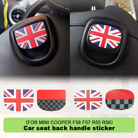 Rear Seat Handle Leather Sticker For Mini Cooper F56 F57 R55 R56 R57 R58 R59 R61 Car Interior Sticke