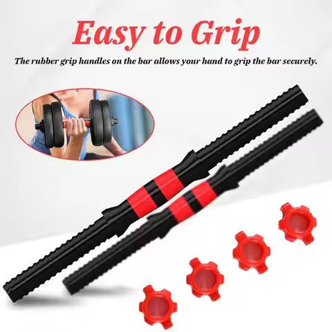 1-inch Dumbbell Handles 2pcs Adjustable Dumbbell Bar Handle Standard Threaded Dumbbell Handle For Me