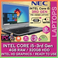 【Available】Laptop Core i5 3rd Gen 4GB RAM 320GB HDD NEC Brand