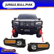 JUNGLE PIAK BULL4X4 FRONT BULL BAR LED SINGLE DAY LIGHT LAMP LAMPU BUMPER HILUX NAVARA RANGER DMAX T