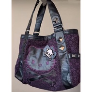 Y2K Bag Y2K Asian Culture Mine Series Hellokitty Medieval Style Stitching Purple Underarm Handbag Y2