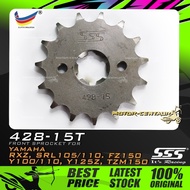 GEGANCU DEPAN SSS FRONT STEEL SPROCKET FOR YAMAHA RXZ,FZ150,TZM,Y100,Y110,SRL105/110,Y125/Z/ZR,SYM V