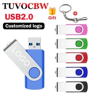 （ Free Custom Logo）Universal rotation 2.0 pendrive 128GB flash drive 64GB pendrive original 32GB usb
