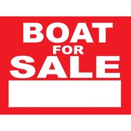 Boat For Sale Sign Metal Tin Sign 12x16 Inches