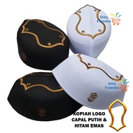 Capal Logo Capal White Black Gold Gold Thick Adult Boys Hajj Prayer Color Habib Songkok