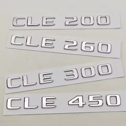3D ABS Car Letters Logo CLE200 CLE260 CLE300 CLE450 Badge Rear Trunk Emblem Decals For Mercedes Benz