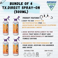 [Bundle of 4] Nikwax TX.Direct Spray-On (500ml) | Waterproof