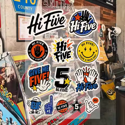 Hi F-ive Aesthetic Graffiti Waterproof PVC Stickers for Car Motorcycle Skateboard Helmet Notebook