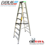 Everlas DS12 12 Steps Heavy Duty Foldable Aluminium Double Sided Ladder Double Side / Tangga Lipat 楼